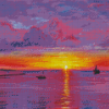 Purple Sunset Diamond Painting