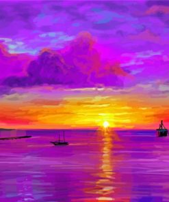 Purple Sunset Diamond Painting