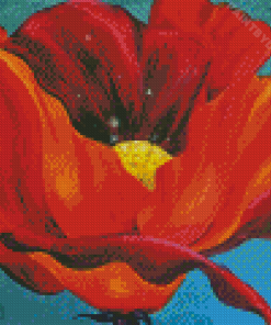 Red Poppy Georgia Okeefe Diamond Painting