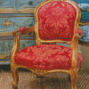 Red Antique Chair Diamond Painting