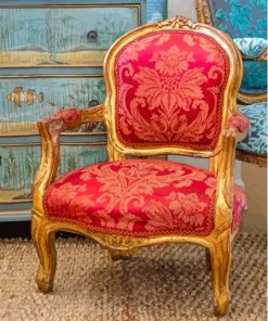 Red Antique Chair Diamond Painting