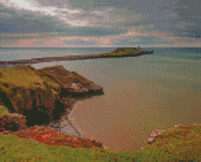 Rhossili Worms Head Island Diamond Painting