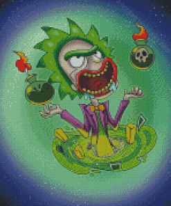 Rick And Morty Joker Cartoon Diamond Painting