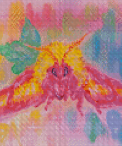 Rosy Maple Moth Diamond Painting