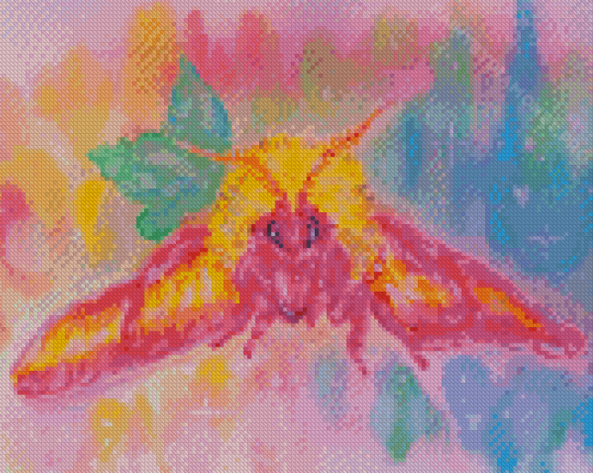 Rosy Maple Moth Diamond Painting