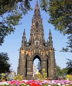 Scott Monument Princes Street Garden Diamond Painting