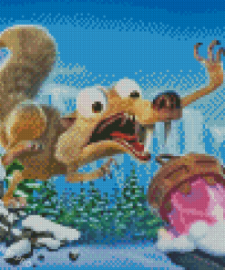 Scrat Ice Age Animation Diamond Painting