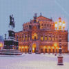 Semperoper Dresden In Winter Diamond Painting