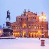 Semperoper Dresden In Winter Diamond Painting