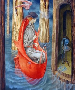 Surrealist Woman On Boat Diamond Painting