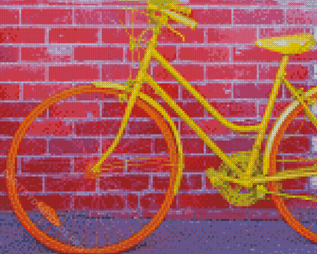 The Yellow Bike Diamond Painting