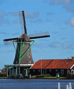 The Zaanse Schans Windmill Diamond Painting