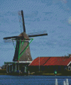 The Zaanse Schans Windmill Diamond Painting