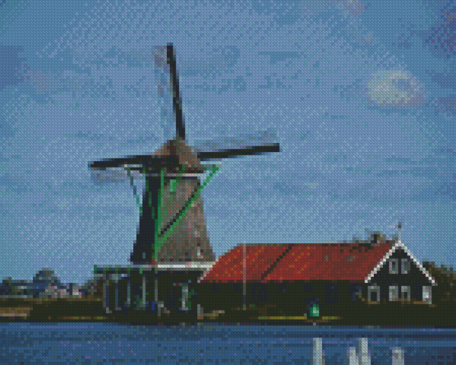 The Zaanse Schans Windmill Diamond Painting