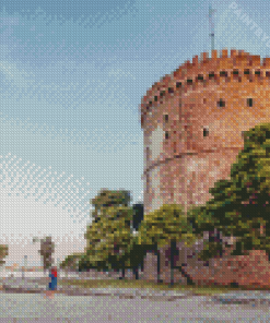 Thessaloniki White Tower Greece Diamond Painting