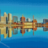 Toledo Ohio City Water Reflection Diamond Painting