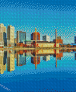 Toledo Ohio City Water Reflection Diamond Painting