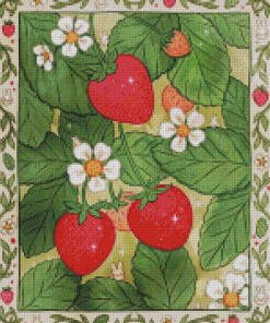 Vintage Strawberry Fruit Art Diamond Painting