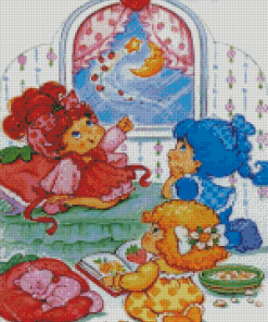 Vintage Strawberry Shortcake And Friends Diamond Painting