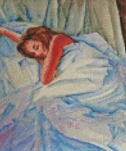 Woman On Bed Diamond Painting