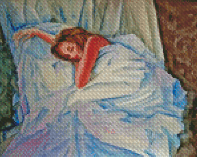 Woman On Bed Diamond Painting