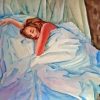 Woman On Bed Diamond Painting