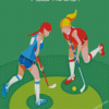 Women Field Hockey Players Diamond Painting