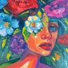 Abstract Flower Face Woman Diamond Painting