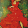 Abstract Woman Dancing Flamenco Diamond Painting