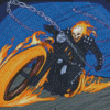 Aesthetic Ghost Rider Motorcycle Rider Diamond Painting