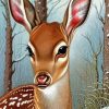 Aesthetic Winter Fawn Diamond Painting