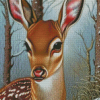 Aesthetic Winter Fawn Diamond Painting