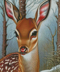 Aesthetic Winter Fawn Diamond Painting