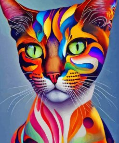 Aesthetic Colorful Cat Diamond Painting