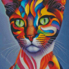 Aesthetic Colorful Cat Diamond Painting