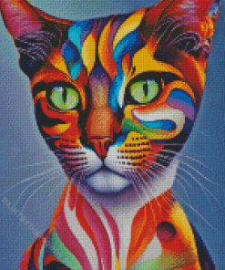 Aesthetic Colorful Cat Diamond Painting