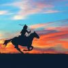 Aesthetic Cowboy On Horse Diamond Painting