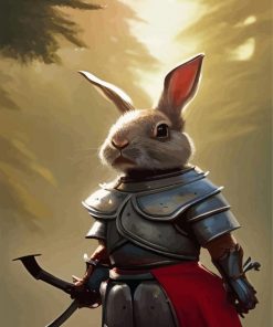 Aesthetic Rabbit Knight Diamond Painting