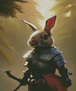 Aesthetic Rabbit Knight Diamond Painting