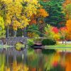 Autumn Central Park Water Reflection Diamond Painting