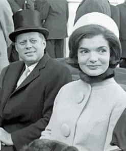 Black And White Jfk And Jackie Kennedy Diamond Painting