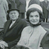 Black And White Jfk And Jackie Kennedy Diamond Painting