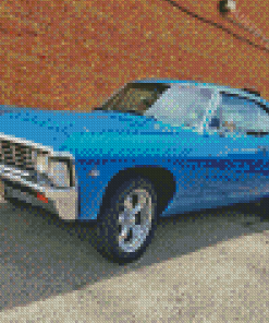 Blue 67 Impala Diamond Painting