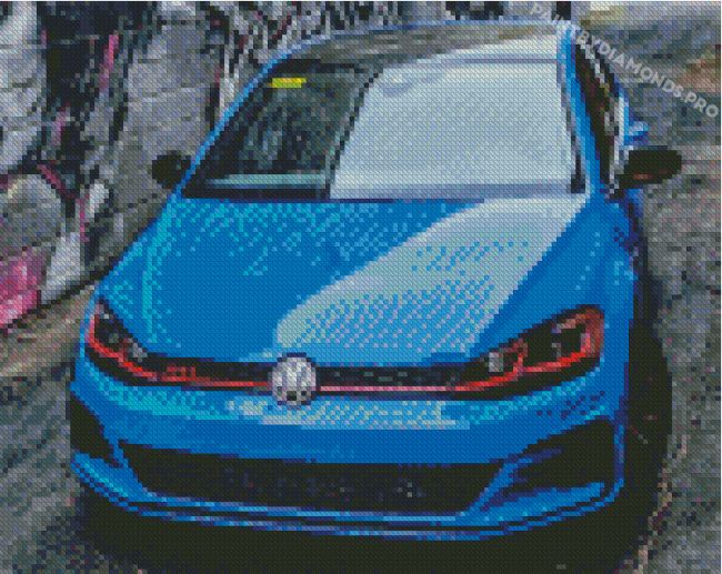 Blue Golf Gti Diamond Painting