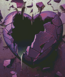 Broken Heart Diamond Painting