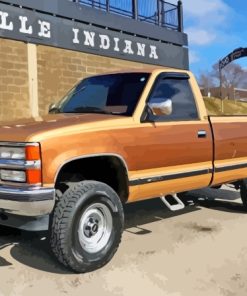 Brown 1990 Chevy Diamond Painting