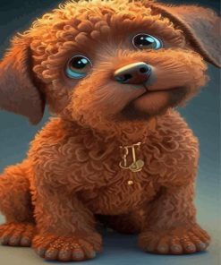 Brown Puppy Diamond Painting