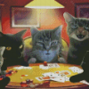 Cats Playing Cards Diamond Painting