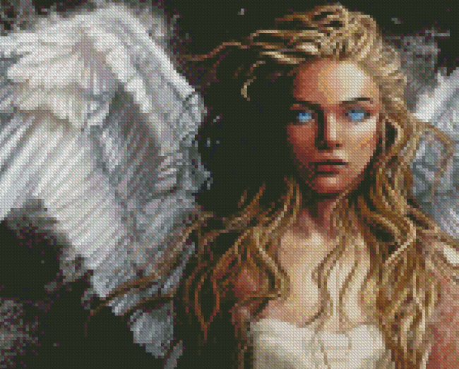 Cool Blonde Angel Diamond Painting