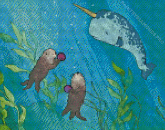 Cool Narwhal Underwater Diamond Painting